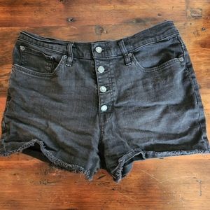 J CREW BLACK CUT OFF SHORTS SZ 30